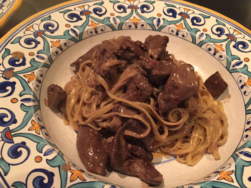 Tagliatelle con Fegato